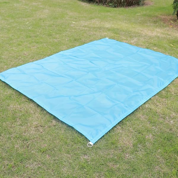 2x3M Blå Rektangulær Solsejl - 210D Polyester Vandtæt UV-blokerende Kompatibel med Terrasse Pool Have Blå Blue 2*3M