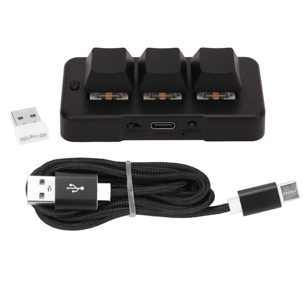 3-Key RGB Backlit USB 2.4g Wireless Three-Key Three-Mode Mini HID Programming Mechanical Keyboard