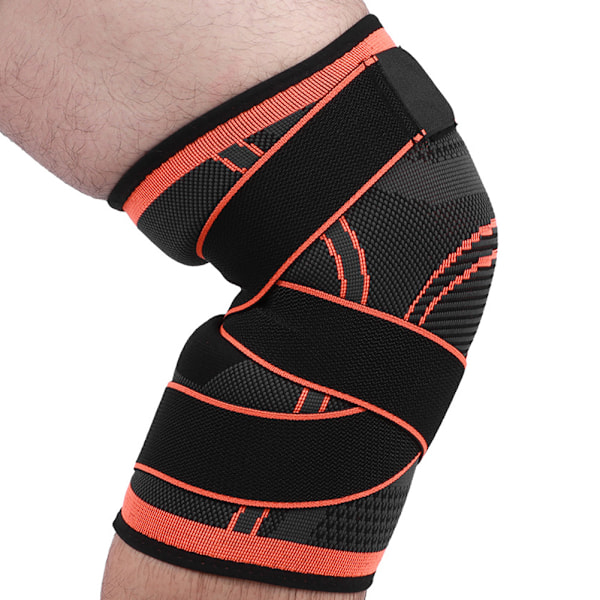 Sport Kompression Knäskydd Stickning Elastiskt Stöd Bandage Antisladd Skyddsutrustning Knäskydd Skyddsutrustning L