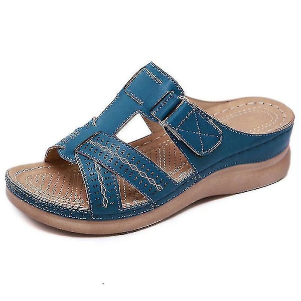 Ortopædiske Platform Sandaler til Kvinder - Brune Åbne Tå Slippers