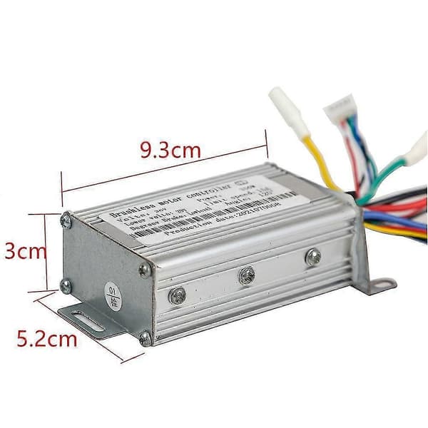 36v 350w 15a motorstyring + dashbord + hastighetsregulator for front-/baklys for elsykkel Musta hopea