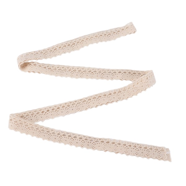 Blondekant DIY Bomuldsnet 1,5 cm Bredde 20 Yards Udsøgt Blondekant til Gardiner Tøj Duge Gave Dekoration Beige