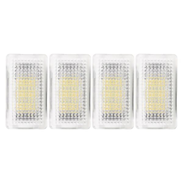 4 st Interiör LED-lampor Glödlampor Trunk Frunk Door Puddle Foot Well Light Bulb Kit Ersättning för Tesla Model 3 Y S X White