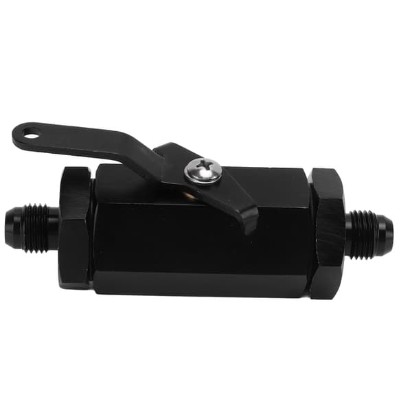 Bil Drivstoff Stengeventil AN6 Kobling Flow Control Aluminium Legering Svart Rustsikker Universal