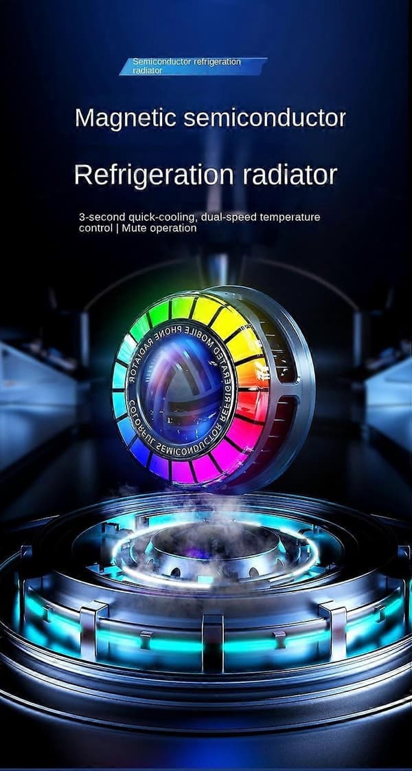 Mobiltelefonradiator RGB LED-lys køleventilator