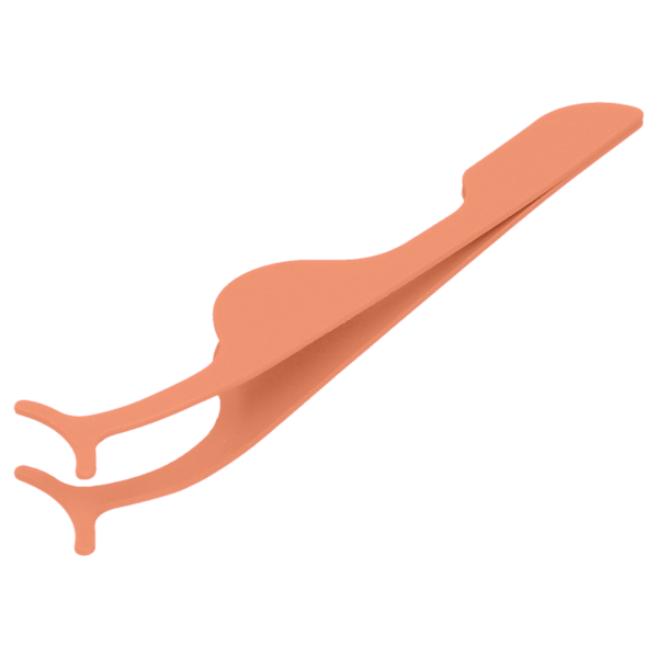 Bærbar løsvippe-applikator Rustfrit stål løsvipper Pincet Clip Makeup ToolFluorescent Orange