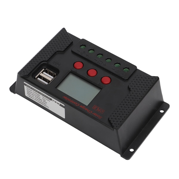 LCD PWM Solcellsladdningsregulator 12V 24V Automatisk Identifiering Solcellsladdningsregulator