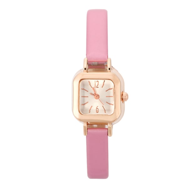 Moderigtigt kvindes armbåndsur Analog PU-armbåndsur (rosa)