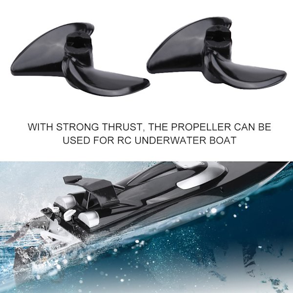 Elektrisk RC O-båttillbehör 4*40 mm CNC 2-bladig halvdypande propeller (2 par)