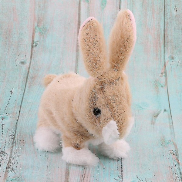 Electronic Pet Interactive Plysch Fuzzy Rabbit - Elektrisk promenader och hoppning Djurrobotleksak Roligt barnspel