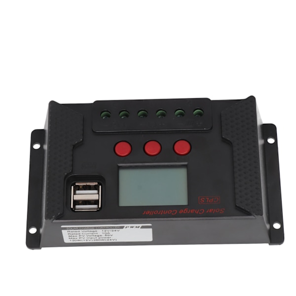 LCD PWM Solcellsladdningsregulator 12V 24V Automatisk Identifiering Solcellsladdningsregulator
