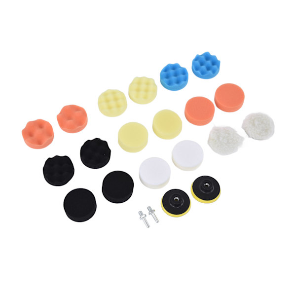 22st Buffing Pads ABS Sponge Car Polishing Pad Kit för vaxning Slipning Tätningsglasyr 3in