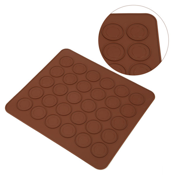 2 stk. 30 huller Silikon Non-Stick Macaron Pad Ovnmatte Køkkenbageri Tilbehør