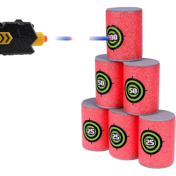 12 stk. Blødt skum mål dåser til Nerf Gun Games