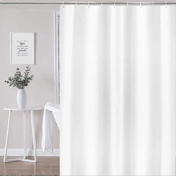 Kort duschdraperi 180x150cm, Vit kortare duschdraperi med Edition 0120