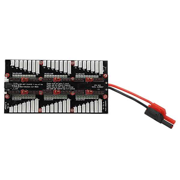 40A PL8 PL6 MPA Laderbrett for 2S 3S 4S 5S 6S 7S 8S Batterier Lader svart