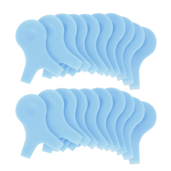 20 stk Øjenvippe Løftebørste Y-form Øjenvippetransplantationskam Curler Anti-Slip Lash Perming Tool (blå)