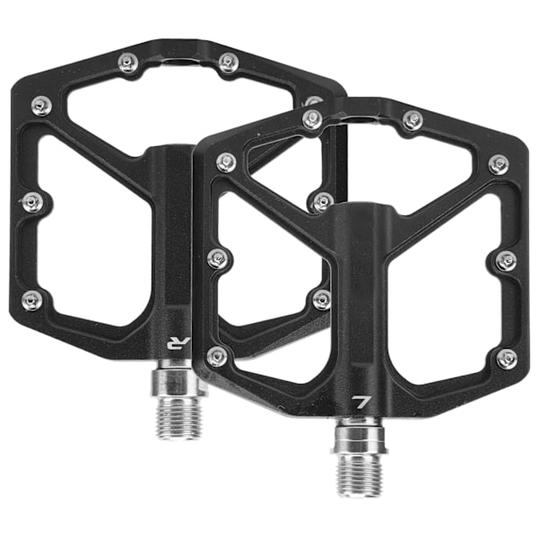 1 par ZTTO mountainbikepedaler Aluminiumlegering Skridsikker cykelplatform flade pedaler (sort)