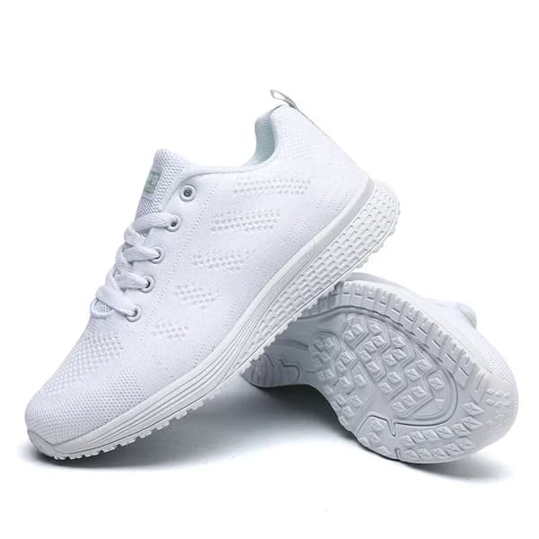 Damesko Mode Ånar Go Mesh Plateau Sneakers Hvide Damesko A08Sorte 41