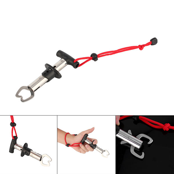 Ruostumattomasta teräksestä valmistettu kannettava kalastuspihdit Gear Grabber Fish Grip -vaaka Lip Grip -pihdit liipaisimella