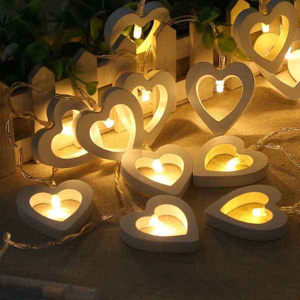 LED-hjärtformad batterilåda String Light Fairy Light Dekor för utomhus- och inomhusfestdekoration