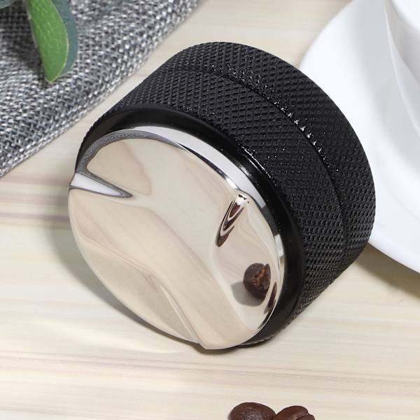 Rostfritt stål Kaffe Tamper Höjd Justerbar Distributör Leveler Tool Tillbehör58mm Svart
