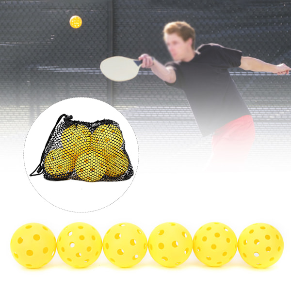 Miljövänlig PE Gul Högstuds Pickleball Boll Sportutrustning Tillbehör