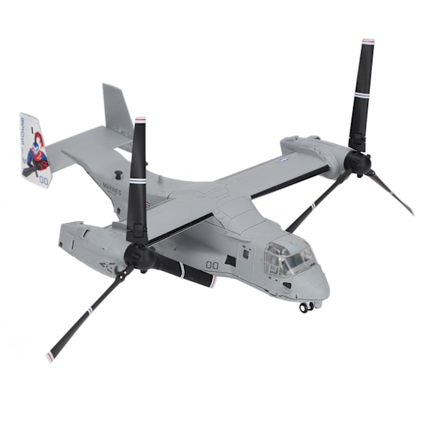1:72 Tilt Rotor Flygplansmodell Hemlegering Simulerad Diecast Flygplansmodell Dekorationssamling
