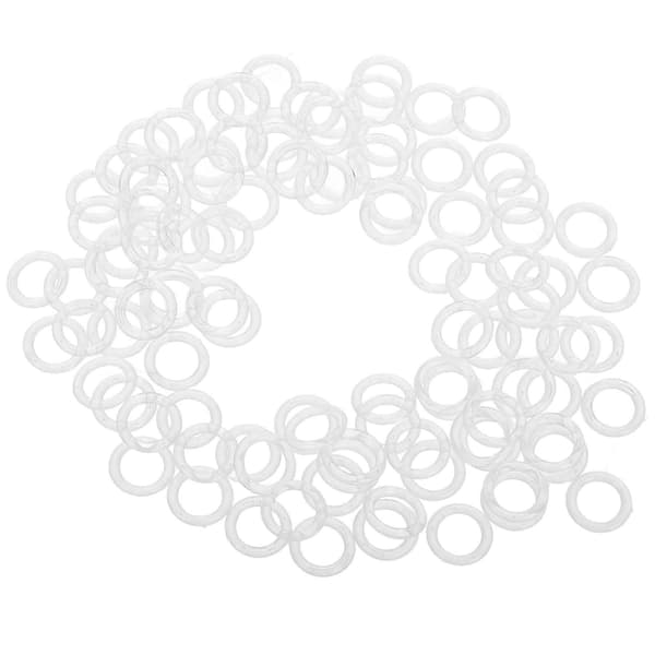 Plastringe kompatible med gardiner og persienner, loftventilatorstyring 1.30X1.30X0.25CM 100 stk. Transparent