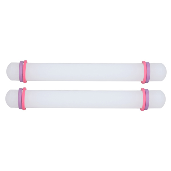 2 stk Plastkjevle Trygg Holdbar Robust Plast Non-stick Overflate Bred Applikasjon Liten Kjevle