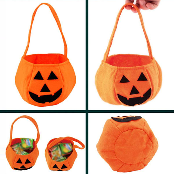 2 kpl Halloween-kurpitsa Jack O Lantern -karkkipussi, karkki-käsilaukku, käsityölaukku lapsille, juhlatarvikkeet, rekvisiitta