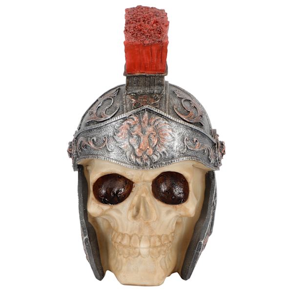 Harpiks Soldat Skalle Modellering Statue Skelet Skulptur Hjem Desktop Dekoration Ornament Gave