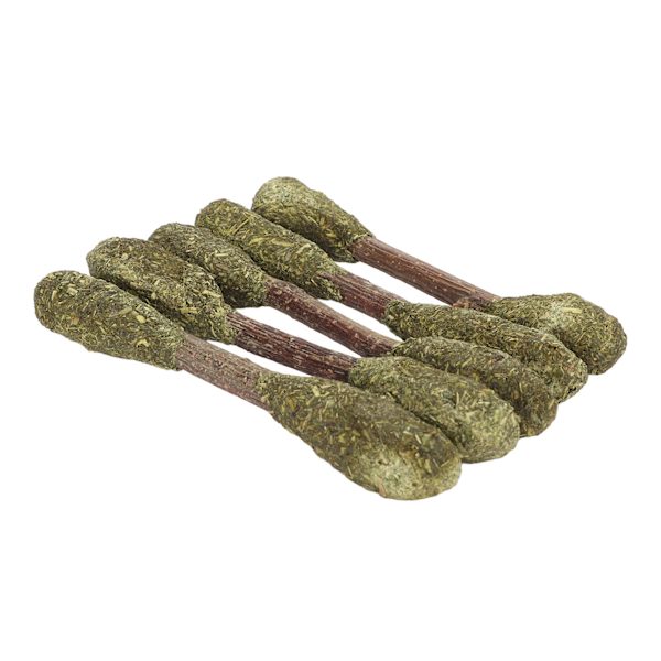 5 STK kanin tuggpinnar tandslipning Interaktiv alfalfa gräs hamster tuggleksak för gyllene björn marsvin