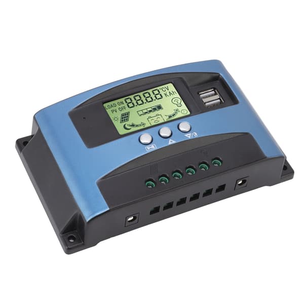 Solar Charge Controller MPPT 12V 24V Dobbelt USB LCD-skærm Multipel sporingsalgoritme Solar Charge Controller 100A
