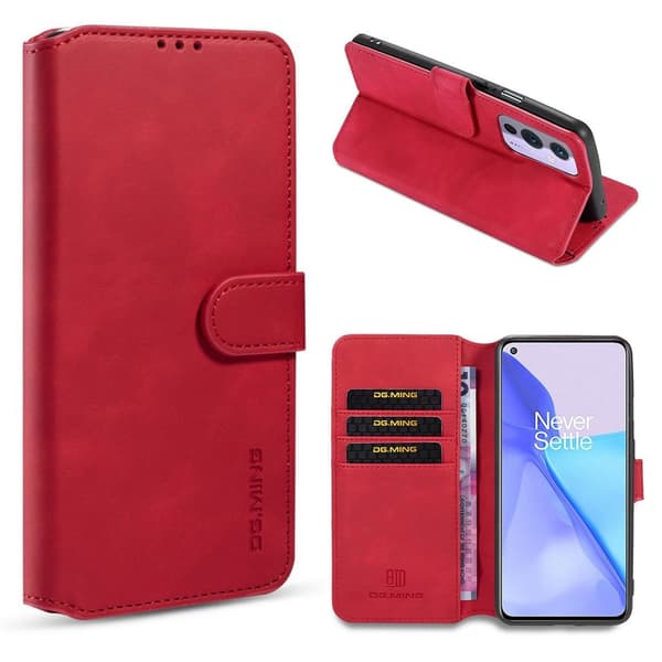 DG.Ming Retro OnePlus 9 etui - Rød Röd red