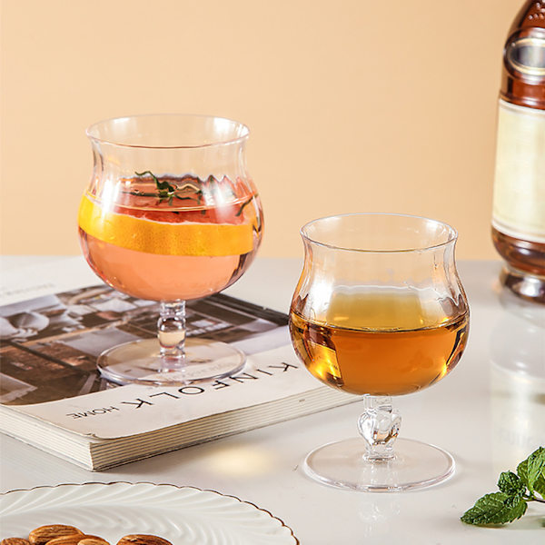 Retro drikkeglasskopp Varmebestandig Elegant dessertkopp for is 300 ml Kapasitet Gullfarget