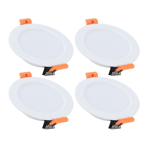 4 kpl 4 tuuman RV-kattovalaisin 300LM 6000K pyöreä alasvalaistus Auton sisävalaistus Valkoinen asuntovaunulle jahdille DC 12V 3W