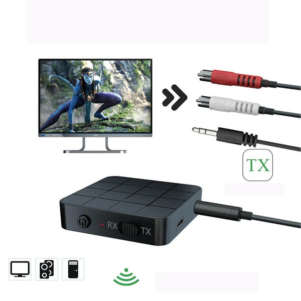 Bluetooth 5.0 Trådløs Lyd Aux 3.5mm Adapter Sender Modtager