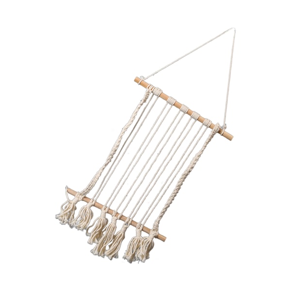 Hängande Fotodisplay Macrame Väggbonad Fotoorganisatör Bomullsbilder Display för Sovrum Sovsal