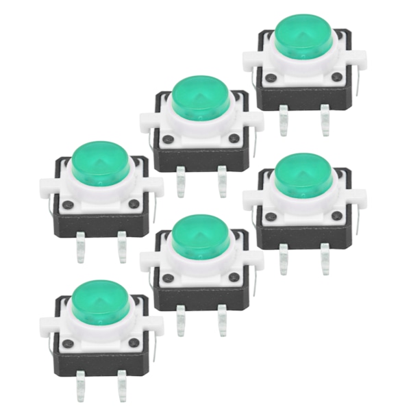 20 stk 12x12x7,3 mm Taktil Trykknap Switch LED Momentan Taktil Trykknap Switch Grøn