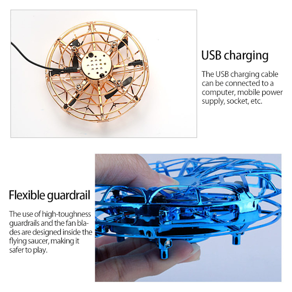 Mini Drone Barn Drone Toy Hand Helikopter RC Quadcopter Infraröd Induktion Fjärrkontroll Flygande Flygplan Presenter för pojkar Flickor Vuxna
