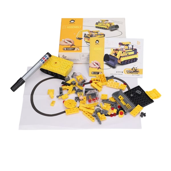 Kaivinkonelelu Inductiivinen DIY Elektroninen ajoneuvokaivinkone Rakennuslelu lapsille