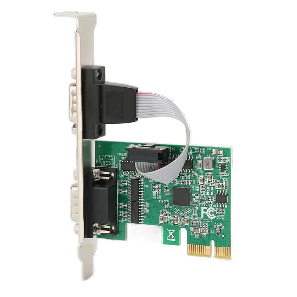 PCIE Serielt Kort Minus40 til 85℃ 2 Port PCI Express X1 til DB9 COM RS232 Konverter Adapter Controller til Windows