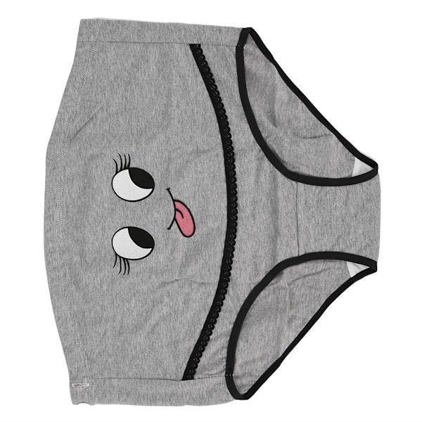 Gravid kvinna Justerbart magstöd Andningsbara trosor Mjuka underkläder med hög midja (Coton Coloré Gris XL)