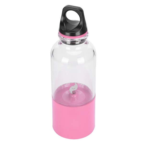 500ML elektrisk juicepress Bärbar Grönsaker Fruktjuicemaskin Automatiskt verktyg USB Uppladdningsbar Smoothie Mixer Flaska Rosa 500ML