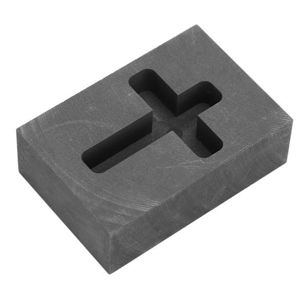 Grafitstøpeform Korsformet Varmestabilitet Smelteform for Metall 1,77 X 1,38 X 0,39 tommer
