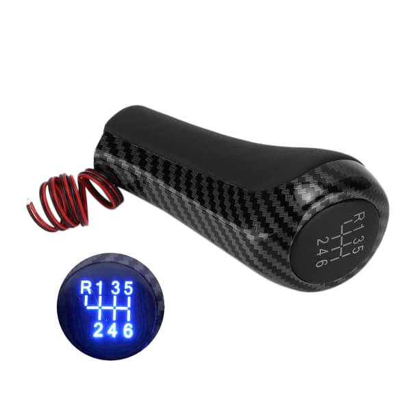 Bil 6-trinns girspak Karbonfiber-stil med lysendring for 1-serie E81 E82 E87 E88 F20