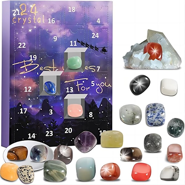 Julepynt-Adventskalender i Stein for Festlig Hjemmedekor