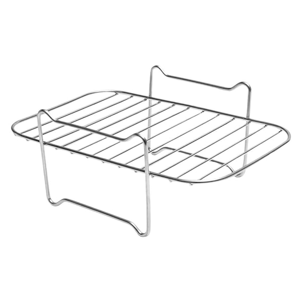 Luftfriteringsstativ for dobbel luftfriter, rustfritt stål, matavfukterstativ, rist, grill, luftfriteringstilbehør