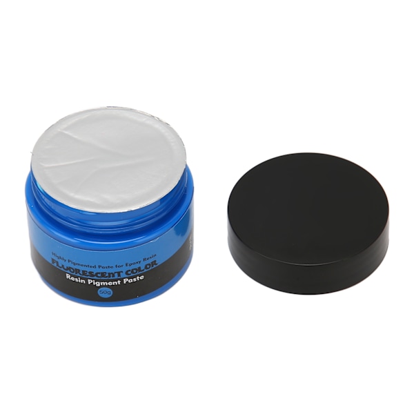 Epoxiharts Pigment 50g Fluorescerande Färg Hög Mättnad Enkel Användning Flytande Hartstillsats för Konst Hantverk DIY Tillverkning Fluorescerande Blå